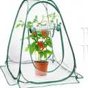 Lyellfe Pop Up Greenhouse Cover, PVC Mini Greenhouse with Nails, 28" x 28" x 34" Clear Portable Backyard Gardening Flower Sunshine Tent Room for Indoor Outdoor Plant, Cold Frost Protector