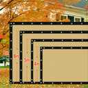 iCover 6x50ft Privacy Screen Fence, Outdoor Fencing Panels, Garden Windscreen Mesh Shade Sail Net Barrier, Fence Privacy Screen Reinforced Bindings and Brass Grommets Cable Zip Ties, Tan