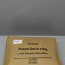 CozyLux Queen Comforter Set Black, 7 Pieces Pintuck Bed in A Bag, Premium Black Comforter Queen Size, Pinch Pleat Bedding Sets with Comforter, Sheets, Pillowcases & Shams