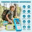 Kids Walkie Talkies 2 Pack Rechargeable, 3 Miles Long Range 22 Channels with VOX and NOAA Weather Alert Flashlight, Fun Birthday Gifts for 3-12 Year Old Boys Girls Outdoor Adventure Toys