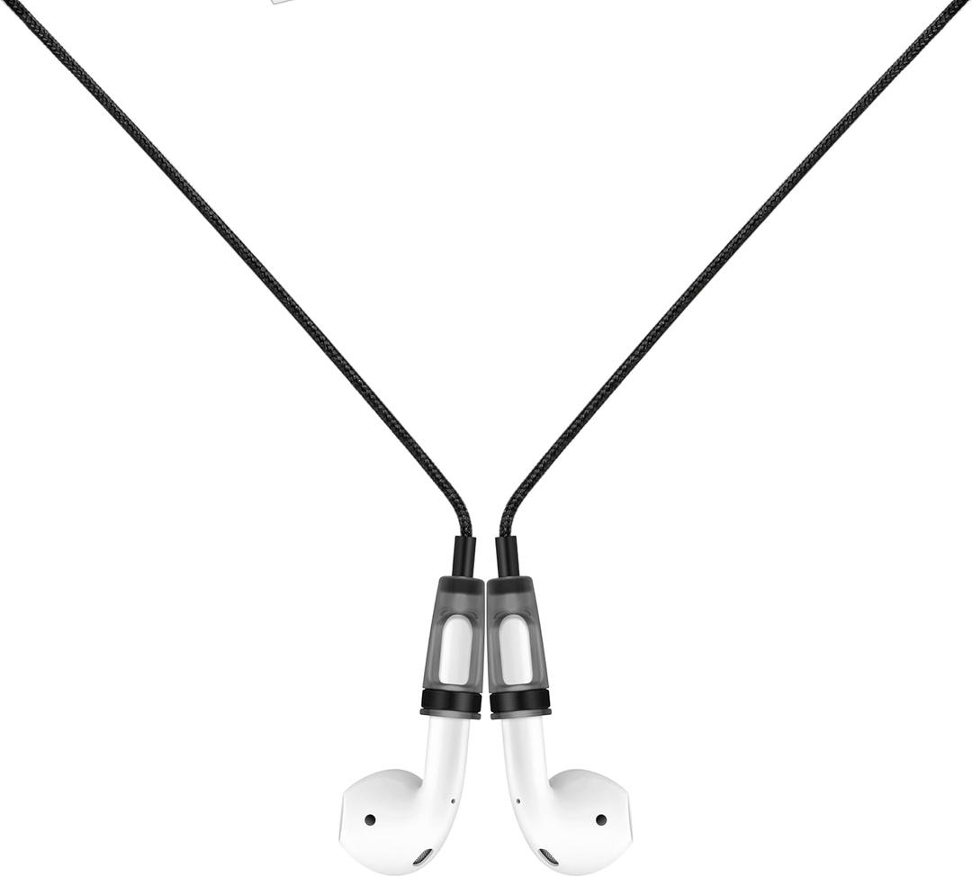 Anti-Lost Neck Strap for Airpods, Strong Magnetic Necklace Holder String, Sports Lanyard for Headphone Compatible with AirPods 1&2 /3rd /Pro/Pro 2 Black