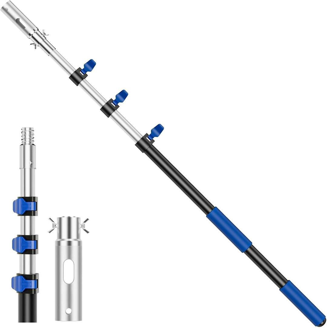 Pool Pole,Extension Telescoping Pole for Swimming Pool Cleaning Poles,Telescopic Heavy Duty Aluminium Alloy (12 FT)
