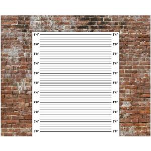 5 ft by 4 ft Cloth BrickPrint Photo Booth Backdrop Banner for Mugshot Signs! Quality Digitally Printed Image!