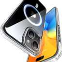 TORRAS Magnetic Shockproof for iPhone 15 Case Clear,[Military Grade Drop Tested][Compatible with MagSafe][Non-Yellowing] Cushion Anti-Scratch Back Slim Protective Cover for iPhone 15 Case, Clear