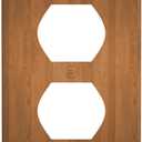 Generic Pine Tree Wood Grain Rustic Duplex Electrical Outlet Funny Plastic Wall Plate Decorative Light Switch Cover For Women Girls Bedroom Kitchen Living Room (Color 2)