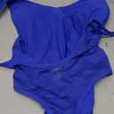 RELLECIGA Women's One Piece Thong Swimsuit (Royal Blue) Small