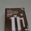 Secura French Press Coffee Maker, 304 Grade Stainless Steel Insulated Coffee Press with 2 Extra Screens, 17oz (0.5 Litre), Silver