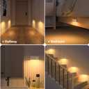 WILLED Motion Sensor Night Light, Rechargeable Stair Lights Indoor, Warm White Motion Sensor Light Indoor, Battery Operated Night Light for Hallway, Stairway, Bathroom, Bedroom, Kitchen, 6 Pack