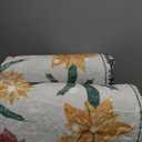 Wonnitar Christmas Rug for Living Room, Christmas Home Decor 8x10 Washable Rug, Ultra-Thin Soft Holiday Floral Print Non Slip Winter Indoor Carpet for Bedroom Kids Room Xmas Dining Room (White/Multi Color)