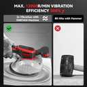 Tile Vibration Tool with 2 x 20V Batteries, Tile Installation Leveling Machine 18000r/Min, Tile Suction Cup Vibrating Tool 200kg Adsorption, 8 Adjustable Speed & LCD Display for Floor, Tile, Wall