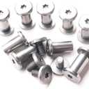 NC HAISDA Folding Knife Corby Bolts Pocket Knives Pivot Pins EDC Knifemakers Screw Fasteners Rivets DIY Knife Handle Studs Pack of 10 9mm