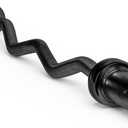 CAP Barbell 47-Inch Olympic EZ Curl Bar for 2-Inch Weight Plates | Multiple Options (Black)