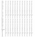 Zoiut 25 Pack Electric Fence Posts,48 Inch/4FT Step-in Plastic Posts for Farm and Garden,Temporary Sturdy Fencing System for Electric Fencing and Yard Protection, White