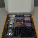 oneisall Professional Dog Grooming Clippers: Cordless Rechargeable Thick Hair Clipper with Detachable Metal Combs, Low Noise Heavy-Duty Pet Clippers for Curly/Fine/Wavy Hair, 676pro (Silver)