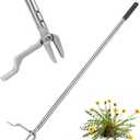 BARAYSTUS Weed Puller Tool, Stand Up Heavy Duty Weed Remover with 3-Claw Steel Head, 45.6" Long Handle, Root Removal Weeding Tool for Garden Lawn Yard, No Bending or Kneeling