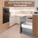 18 Gallon Heavy Duty Compactor Trash Bags 50 Count Reinforced Drawstring Garbage Liners 1.2 Mil Thickness Fit 18 Gallon Compatible with Kitchenaid, Whirpool, GE 15 Inch Compactors GRAND SAVE!