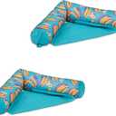 Big Joe Noodle Sling 2 Pack No Inflation Needed Pool Seat with Armrests, Banana Pop Double Sided Mesh, 3 Feet