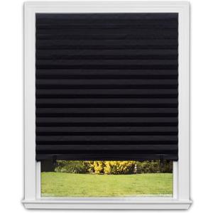 Redi Shade No Tools Original Blackout Pleated Paper Shade Black, 48" W x 72" L, 6 Pack