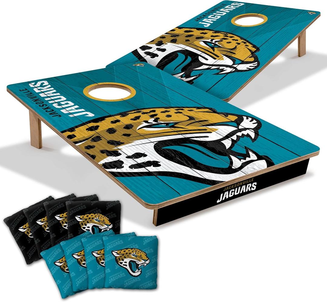 YouTheFan NFL 2 x 3 Wood Cornhole Game with Logo Bags (Team Colors)