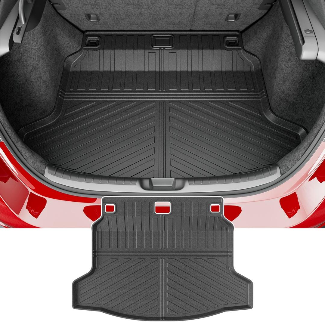 powoq Trunk Mat Compatible with 2022-2026 Honda Civic Hatchback Cargo Liner TPE Trunk Liner Cargo Mat Replacement for 2022 2023 2024 2025 2026 Honda Civic Accessories (Fit Hatchback, Rear Trunk Mat)