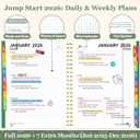 Large 2026 Planner with 7 months 2025, 8.5 x 11 Monthly, Weekly, Daily Planner with Colorful Tabs, 19 Months Calendar Agenda College School Supplies for Student Teacher Organizer(Green)