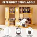 Jolitac Bamboo Pull Out Spice Rack for Cabinet, Slide Out Drawers, Space-Saving Seasoning Kitchen Pantry Sliding Vertical Organization, Easy to Install, 12.3" Wide, 4 Drawers(1.85" Wide), 2-Tier