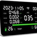 11-in-1 Air Quality Monitor, Indoor CO2/VOC/AQI/PM2.5/Thermometer/Humidity Monitor, Portable Smart Air Quality Meter, Air Quality Tester for Home Offi