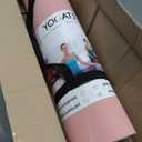 Non Slip Yoga Mats with Strap - Pilates & Exercise Mat for Home Workout (Purple)