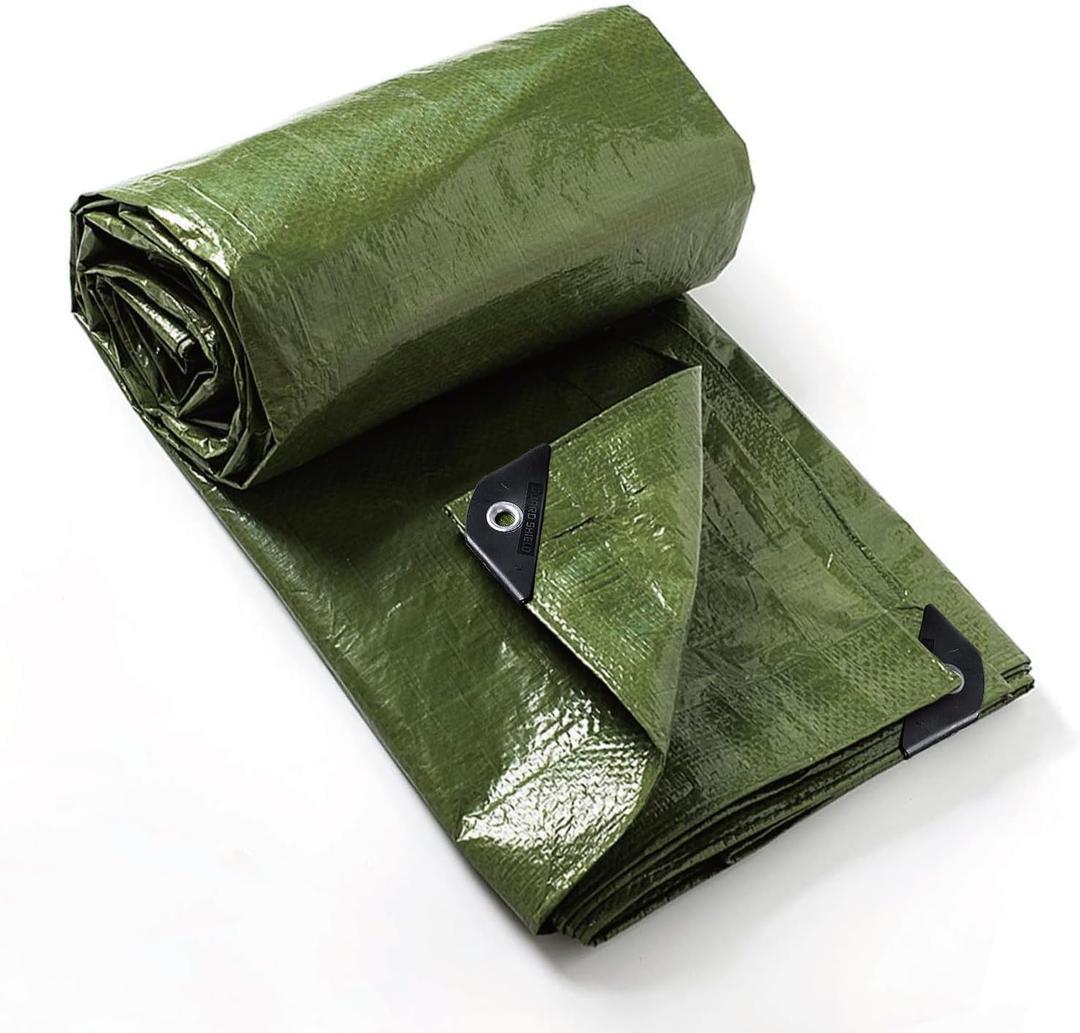 GUARD SHIELD Tarp Green 16x20 Feet Multi Purpose Waterproof Poly Tarp Cover 5mil