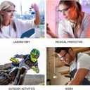Safety GlassesClear Anti-Fog Goggles Over-Spec Glasses Protective Eye Wear Industrial Approved Wide-Vision4 PACK