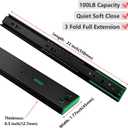 homdiy 10 Pairs Soft Close Drawer Slides 22 Inch Black Side Mount Heavy Duty Dresser Cabinet Rails Metal Ball Bearing and Full Extension Kitchen Cabinet Drawer Runners 100 LB Capacity