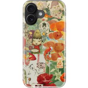 LUMARKE for iPhone 16 Case,Cute Floral Cover,Wireless Charging