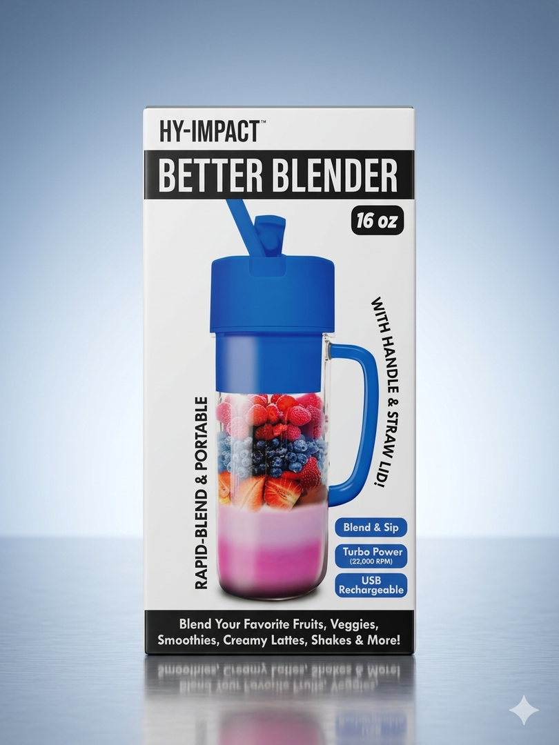 Better Blender Turbo Power USB Rechargeable 16 Oz
