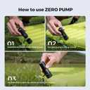 FLEXTAILGEAR Zero Pump Air Pump for Inflatables, 1.2 oz Ultra-Mini Electric air Pump Portable Air Mattress Pump, Rechargeable Air Pump for Pool Floats Air Bed Air Mattress