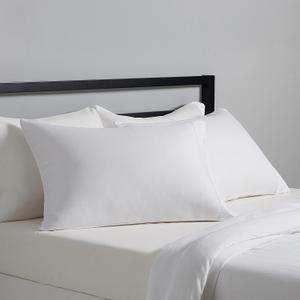 Amazon Basics King Pillowcases Set of 2 - Lightweight, Super Soft Easy Care Microfiber, Bright White, 40" L x 20" W, Pillows Not Included