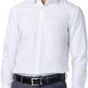 HUGO Men's Classic Popelin Button Down Dress Shirt (15.5R, New White)