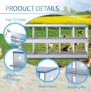 10 Compartments Chicken Nesting Box Laying Boxes for Chicken Hens Ducks Poultry Protect Eggs Chicken Coop Easy Egg Collection Wall Mount Metal Nest Box for Chicken Coop