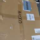 ArtXO 18"x24" Picture Frame Wooden, Display Pictures 16"x20" with Mat or 18"x24" Without Mat, Gold Bamboo Poster Frames,Hanging Photo Frame Wall (Gold03(wide:17.5mm)(with Mat,Plexiglass,Back))