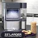 GE Profile Opal 2.0 XL with 1 Gallon Tank, Chewable Crunchable Countertop Nugget Ice Maker, Scoop included, 38 lbs in 24 hours, Pellet Ice Machine with WiFi & Smart Connected, Stainless Steel