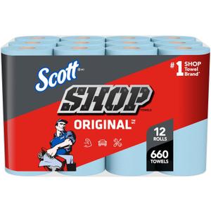 Scott Shop Towels Original, 55 Towels/Roll, 12 Rolls/Case