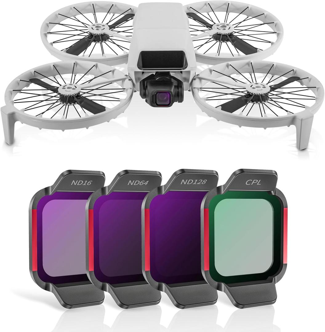ND/CPL Filter Set for DJI Flip/Lito X1 AccessoriesND16/ND64/ND128/CPL Drone Lens Filters Set, Multi Coated HD Optical Glass 4 Pack