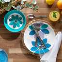 Larder & Vine 12-Piece Melamine Dinnerware Set: Durable, Lightweight, Break-Resistant Plates & Bowls Stylish, Non-Toxic, Dishwasher Safe Ideal for Everyday Use, Indoor & Outdoor Dining Floral