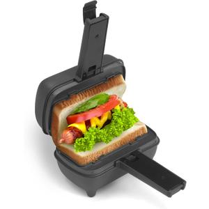 Mini Sandwich Maker with Removable Plates: Portable Grilled Cheese Maker, Electric Breakfast Sandwichera with Non-Stick Plates, Hot Sandwich Maker Press for Cooking Breakfast, Grilled Cheese