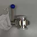 3" Butterfly Valve, Sanitary Stainless Steel Tri Clamp Butterfly Valve with Pull Handle