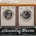 Laundry Room Rug Runner 20"X59" Non Slip TPRback Laundry Rugs for Laundry Decor Bordered Design Washable Runner Rugs for Kitchen Floor Laundry Room Bathroom Hallway Entryway Area Rugs-Black-2