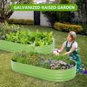 Galvanized Raised Garden Bed, 841FT Thickening Planter Boxes Outdoor, Raised Beds for Gardening, Easy Assembly Large Garden Bed for Vegetables, Fruits, Flowers (Green, 2-Pack)