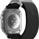 Aulumu A11 v2 for Apple Watch Ultra 49mm Band for Men Mag Buckle Slim Band Designed | for Apple Watch Ultra 3/2/1 49mm, Series 11/10/9/8/SE2/7/6/SE/5/4[46mm/45mm/44mm] | Silver Black