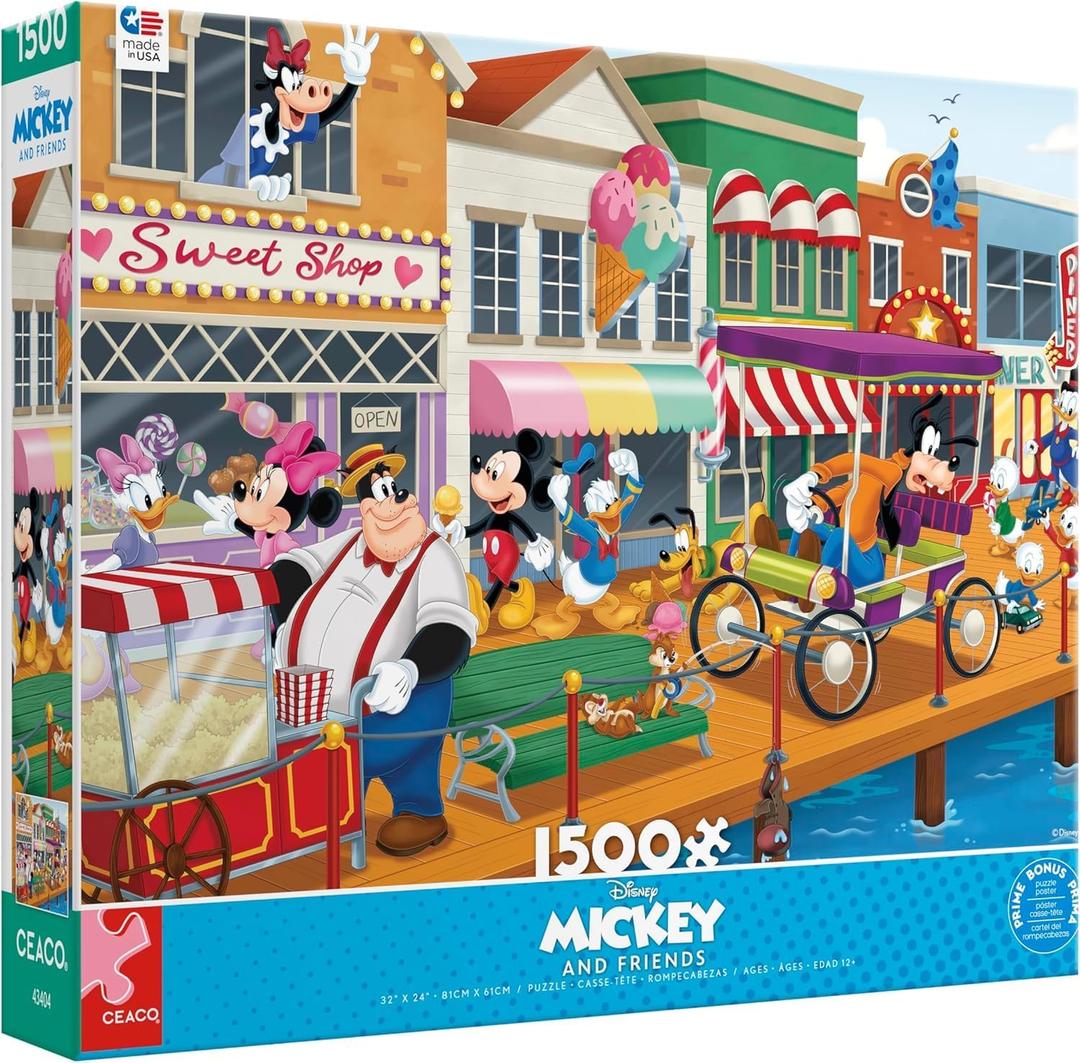 Ceaco  Disney  Mickey & Friends Boardwalk Fun  1500 Piece Jigsaw Puzzle
