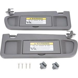 Left Driver & Right Passenger Side Sun Visor Compatible with Honda Civic 2006 2007 2008 2009 2010 2011 Replaces # 83280-SNA-A01ZA, 83230-SNA-A01ZA (Atlas Gray)