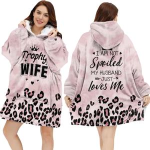 Wearable Blanket Hoodie For Mom Wife Best Ever Hoodie From Husband Daughter Christmas Gift Anniversary Birthday